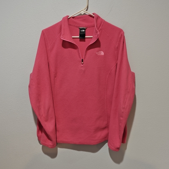 The North Face Fleece Jacket XL Hot Pink 1/4 Zip - Picture 1 of 7